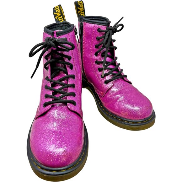 Dr Marten 1460 Glitter J Pink Cosmic Lace up Combat Boots - Picture 1 of 10